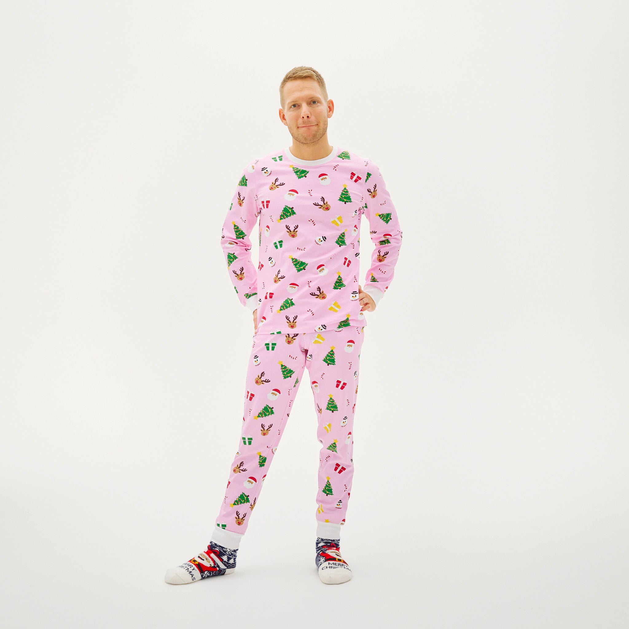The Pinkish Christmas Pyjamas β Men